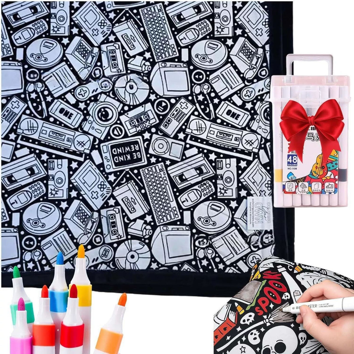 DoodleBlanket - Washable Colouring Blanket for Kids