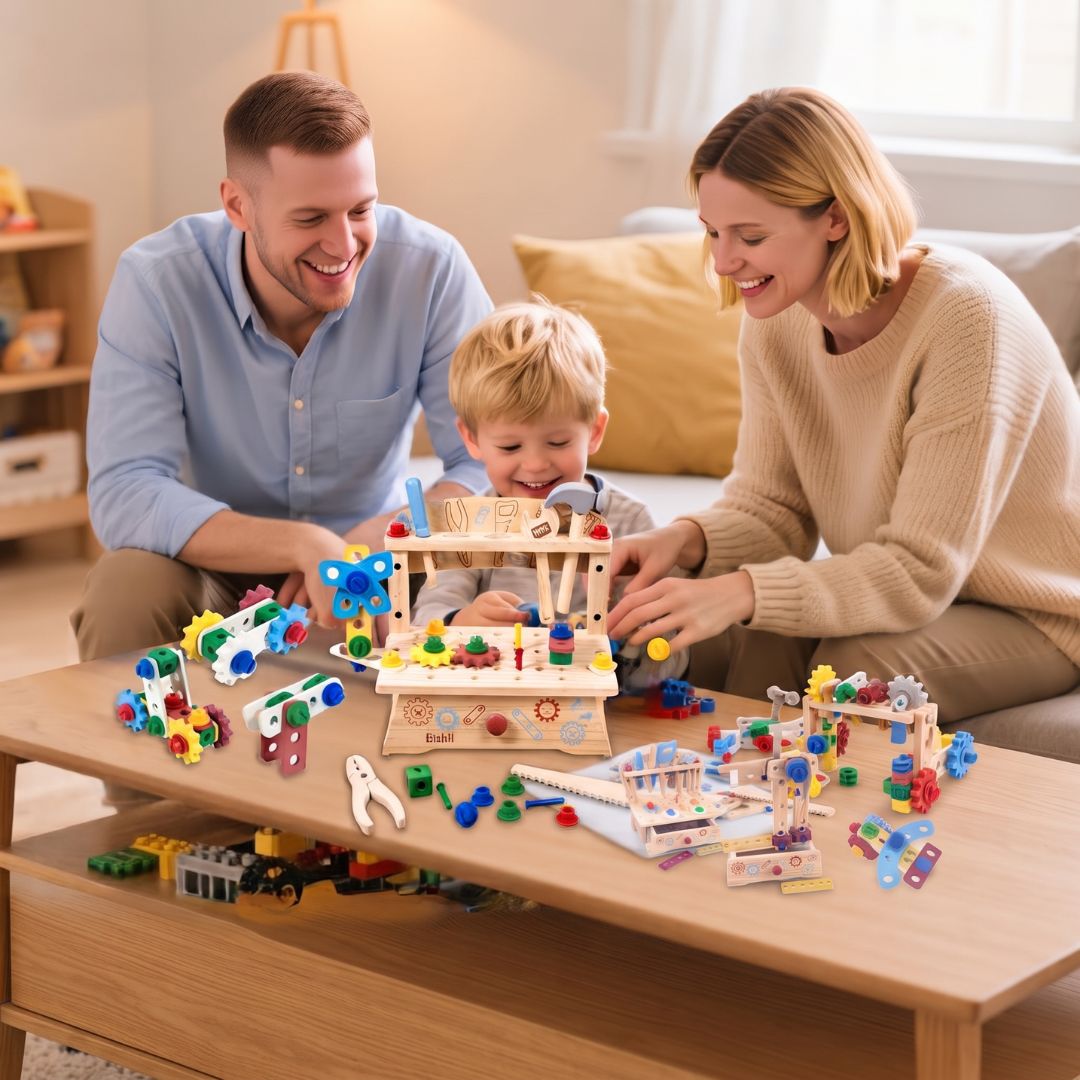 BuildBuddy - Kids’ Wooden Tool & Workbench Set