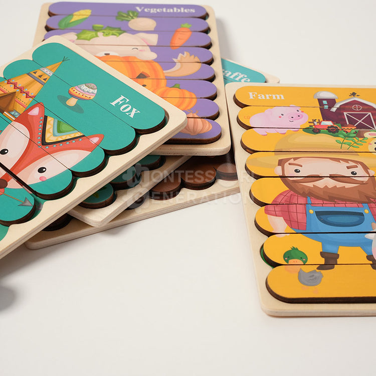 Montessori Flip Puzzle Sets