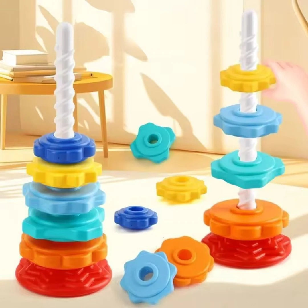 Rainbow Twist Tower - Montessori Kids Toy