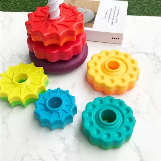 Rainbow toy tower