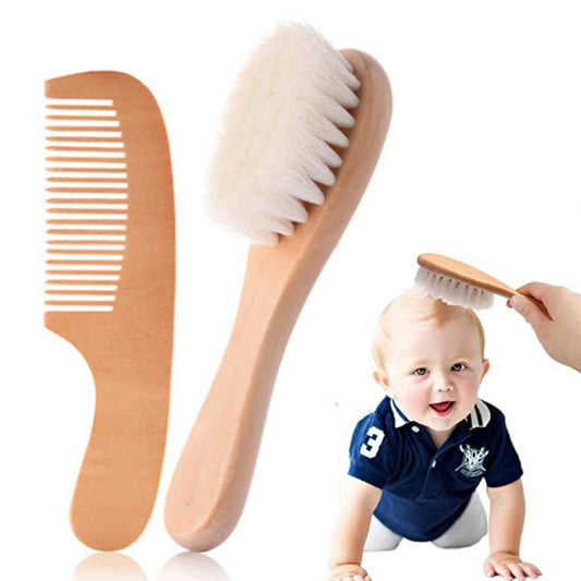 Baby Comb & Brush Set Made Of Wood