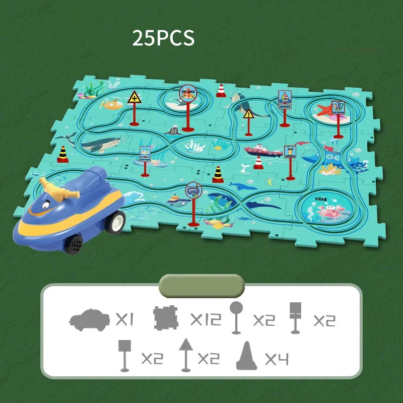 Educational Car Puzzle Set